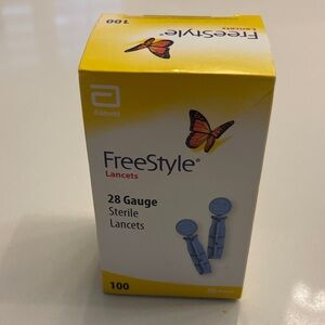 FreeStyle 28 Gauge Sterile Lancets - Yellow